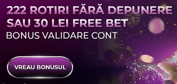 Bonus 222 Rotiri Gratuite fără depunere la Player, după verificarea contului