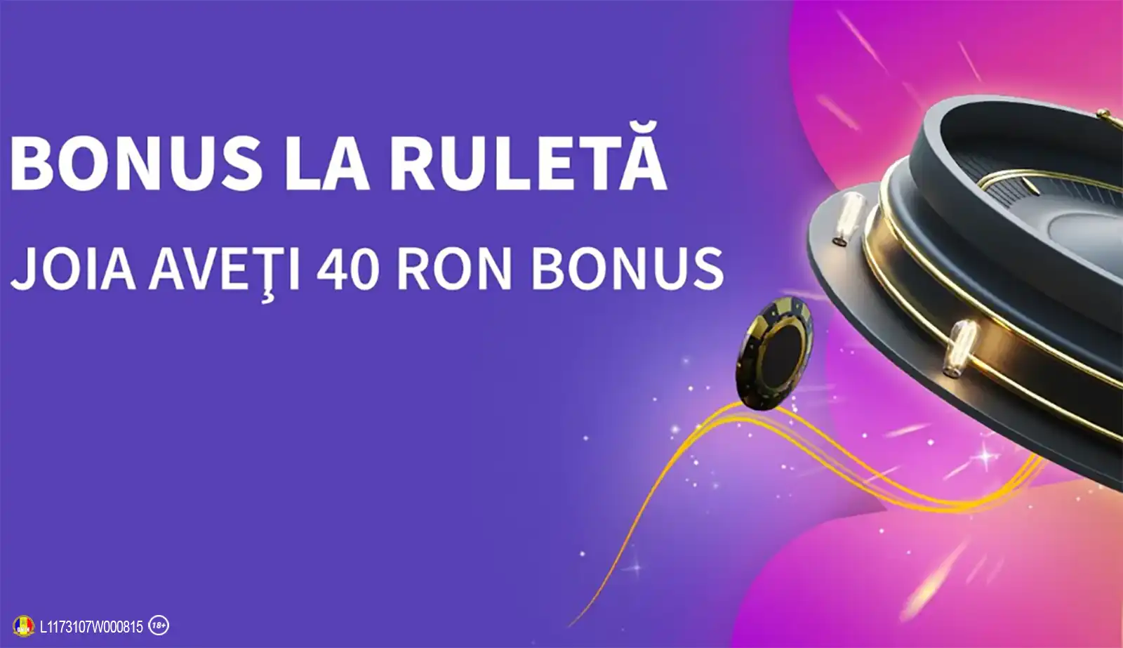 Bonus 40 RON la ruletă doar joi, la Don Caisno