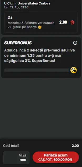 Cota 2 din fotbal 13 aprilie