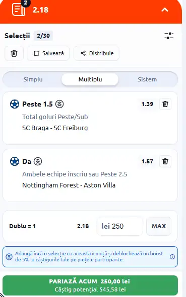 Cota 2 din semifinalele Europa League 30.04.2026