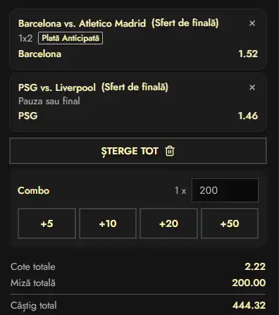 Cota 2 din sferturile Champions League 08.04