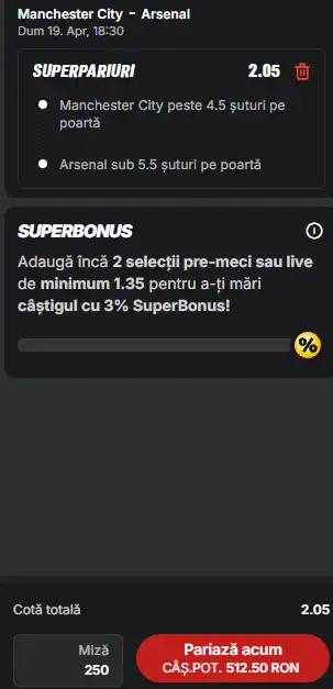 Cota 2 la Superbet 19 aprilie