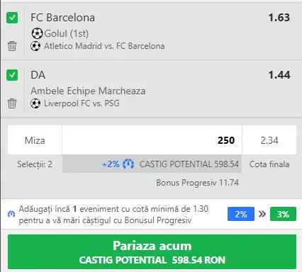 Cota 2 la Winbet 14 aprilie