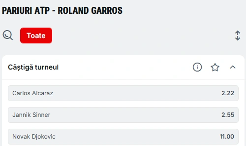 cote pariuri roland garros 2026 la superbet