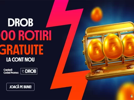 Încasează 1.000 Rotiri Gratuite fără depunere la Betano, cu noul cod DROB