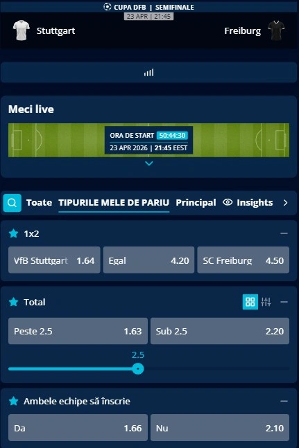 Cote pariuri Stuttgart vs Freiburg