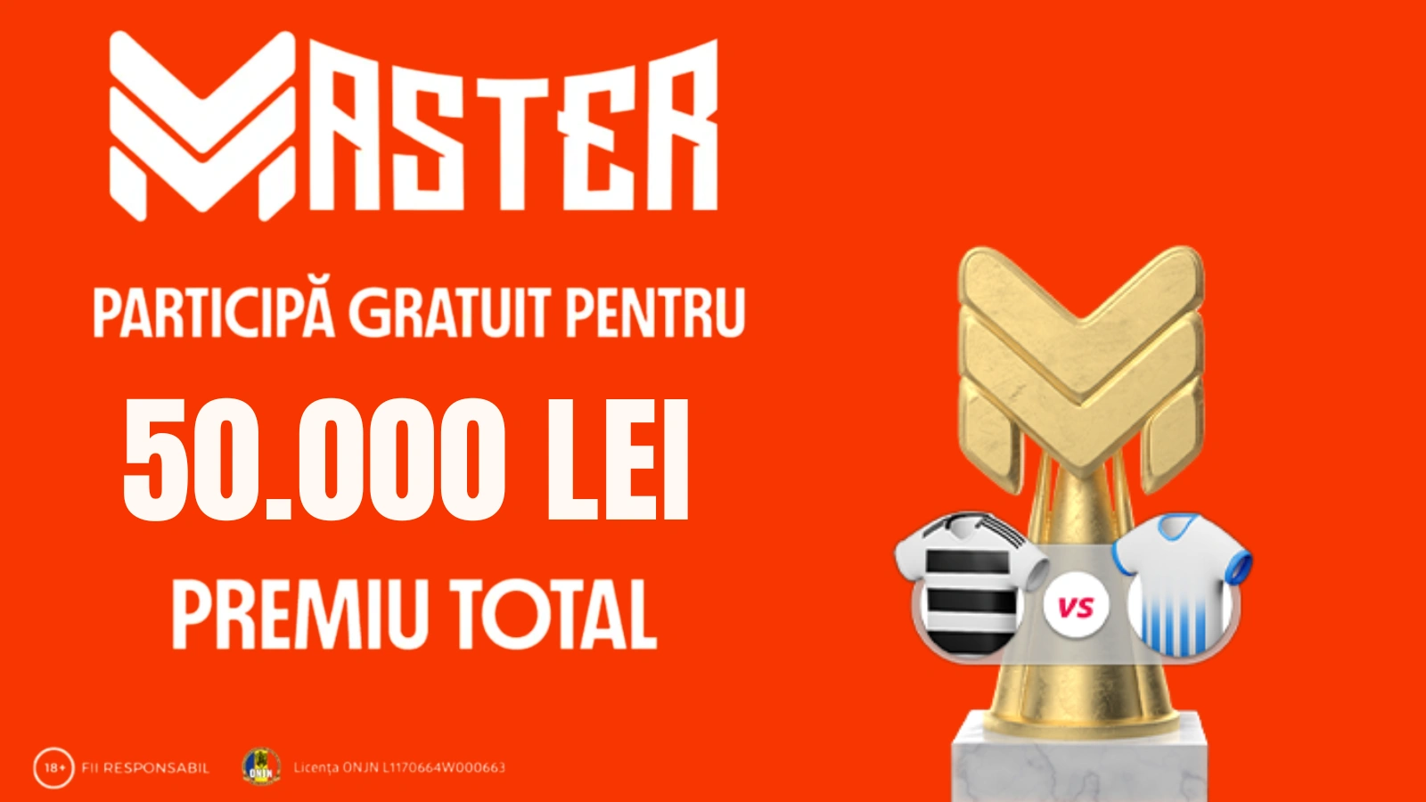 Betano Master pentru U Cluj vs Universitatea Craiova în Finala Cupei României