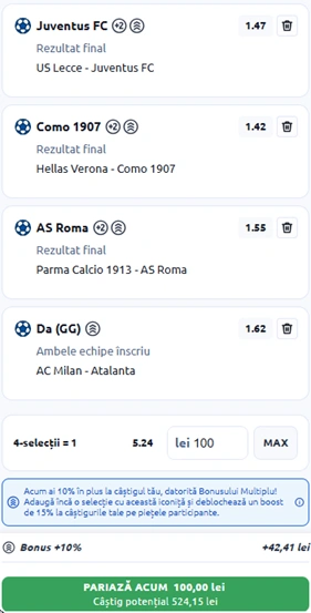 Biletul Etapei 36 din Serie A