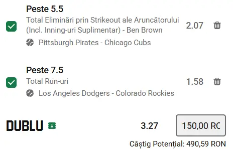 Biletul zilei baseball 26 mai 2026