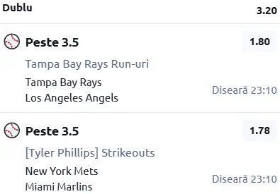 Biletul zilei baseball 30.05.2026