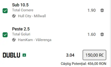 Biletul zilei fotbal 08 mai 2026
