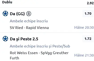 Biletul zilei fotbal 22 mai 2026