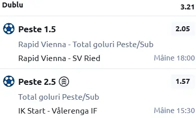 Biletul zilei fotbal 25 mai 2026
