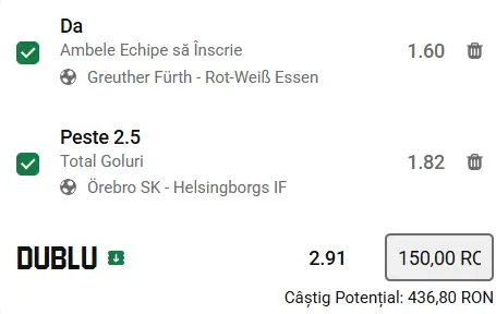 Biletul zilei fotbal 26 mai 2026