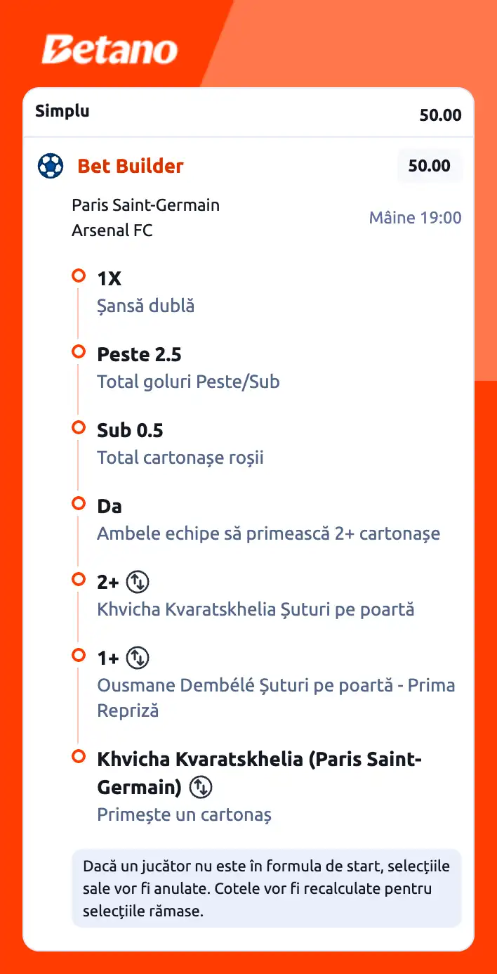 Biletul zilei în cotă uriașă pe un betbuilder la PSG vs Arsenal, 30 mai 2026