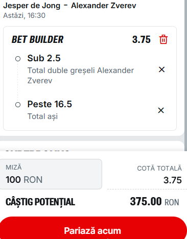 Biletul zilei tenis 31 mai 2026