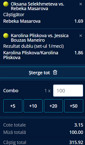 Biletul zilei tenis 6 mai 2026
