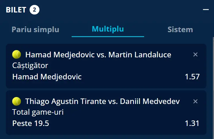 Cota 2 ATP Roma Open la Mr Bit  mizăm pe victoria sârbului și pe un ”over” la game-uri la meciul rusului