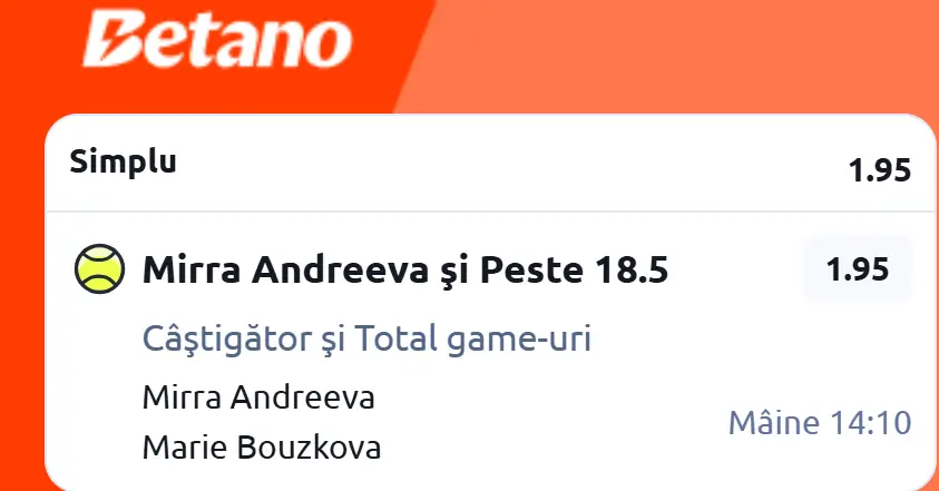 Cota 2 WTA Roland Garros la Betano | ne așteptăm la o replică solidă a cehoaicei, care n-are nimic de pierdut