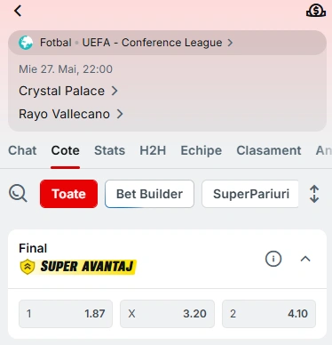 Cote Superbet finala Conference League 2026