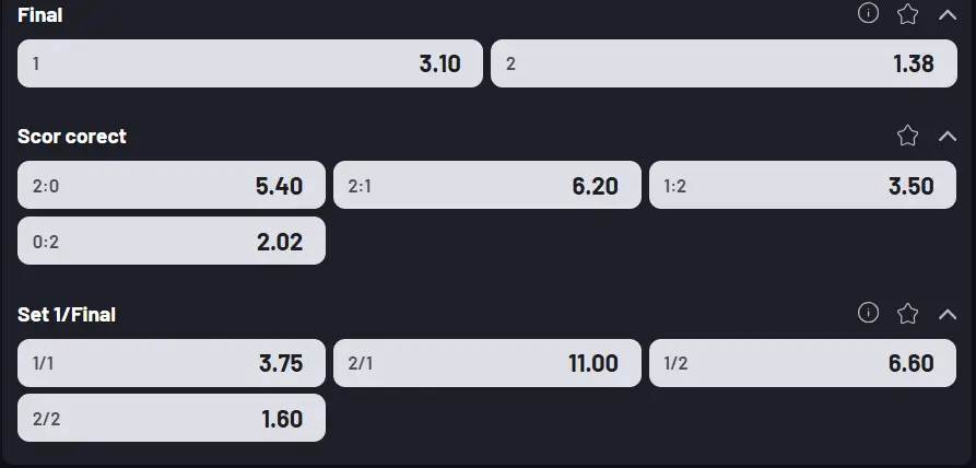 Cote pariuri la Maxbet | americanul este favorit dar va înfrunta un adversar redutabil în Daniel Altmaier vs Ben Shelton