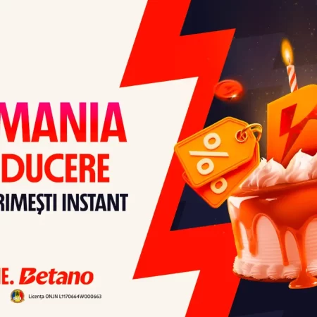 Depmania Aniversară la Betano: 10% Bonus la depunere până la 100 Lei