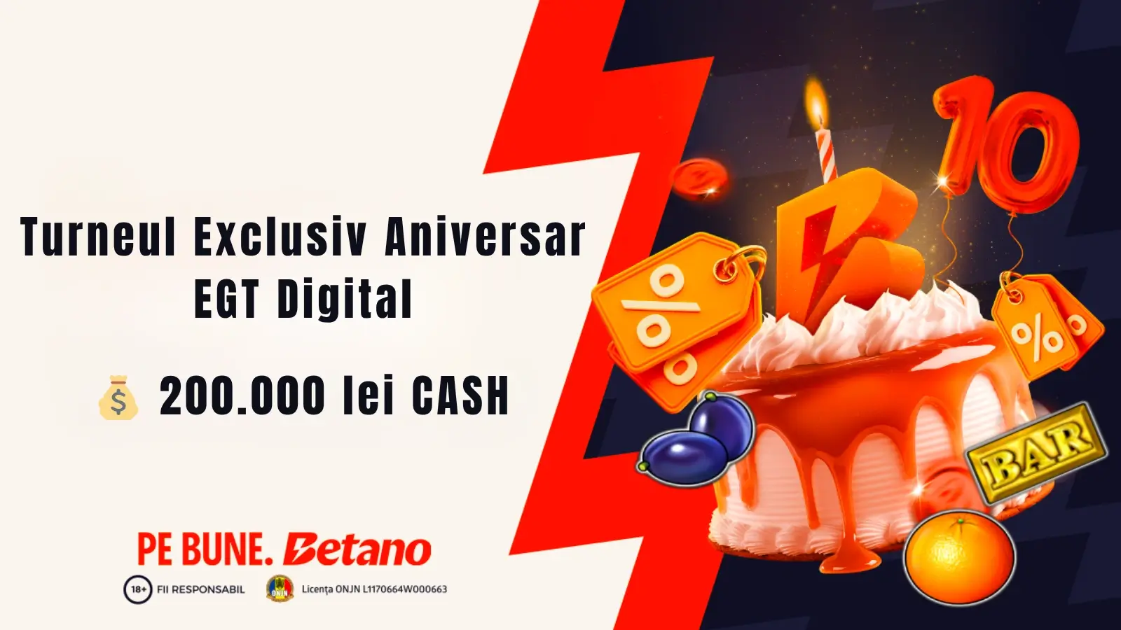 Turneul Exclusiv Aniversar EGT Digital la Betano – Premii de 200.000 lei pentru jucători