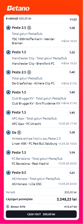 Bilet de weekend din fotbal 09.05.2026