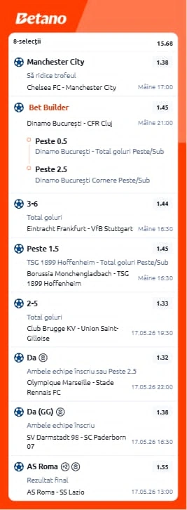 Bilet de weekend din fotbal 16 mai 2026