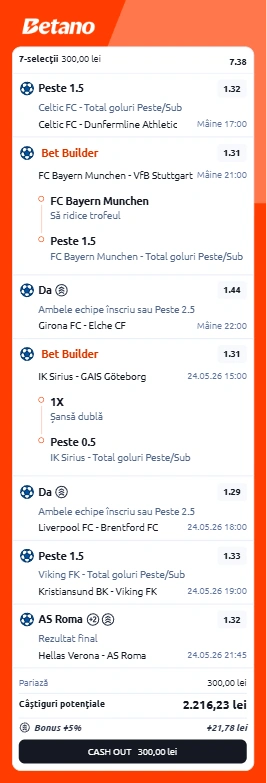 Bilet de weekend din fotbal 23 mai 2026