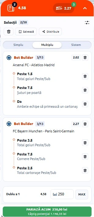 Bilet din returul semifinalelor Champions League 05.05.2026