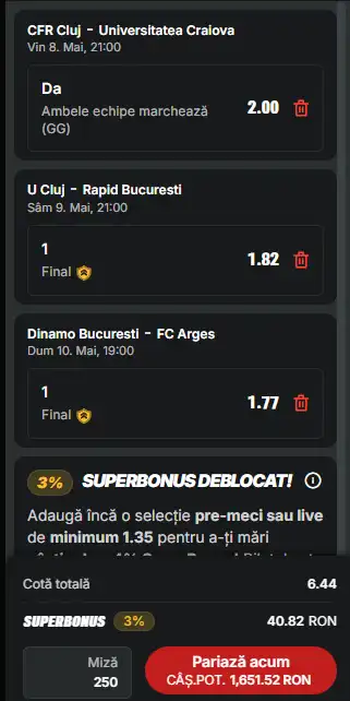 Biletul Etapei a 8-a din play-off-ul Ligii 1
