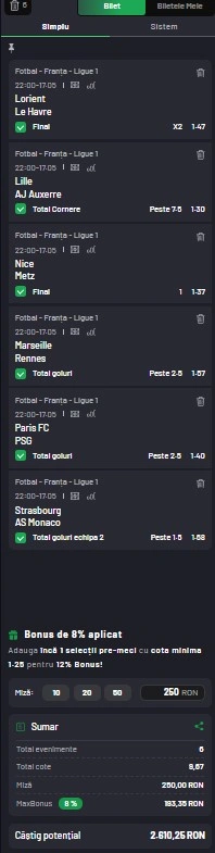Biletul rundei cu numărul 34 din Ligue 1 - 17.05.2026