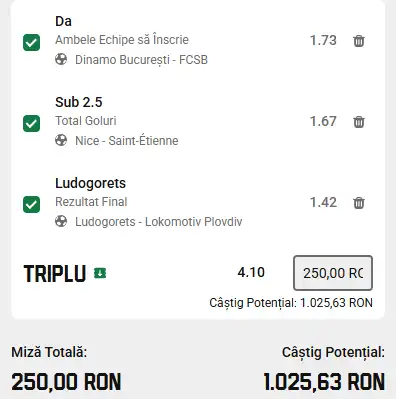Biletul Zilei Cotă 4 format cu AI