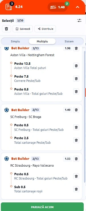 Biletul zilei din Conference și Europa League 07.05.2026