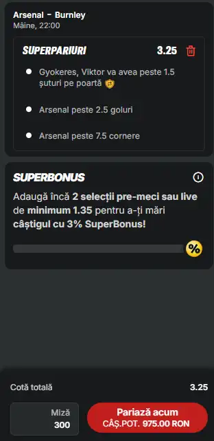 Biletul Zilei la Superbet 18 mai 2026