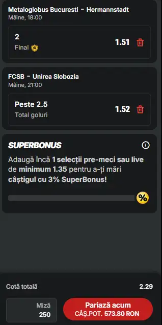 Cota 2 din Superliga 11.05.2026