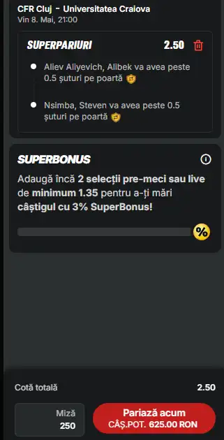 Cota 2 la Superbet 08.05.2026