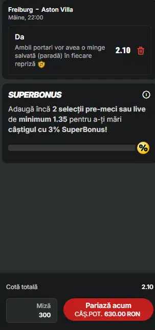 Cota 2 la Superbet 20.05.2026