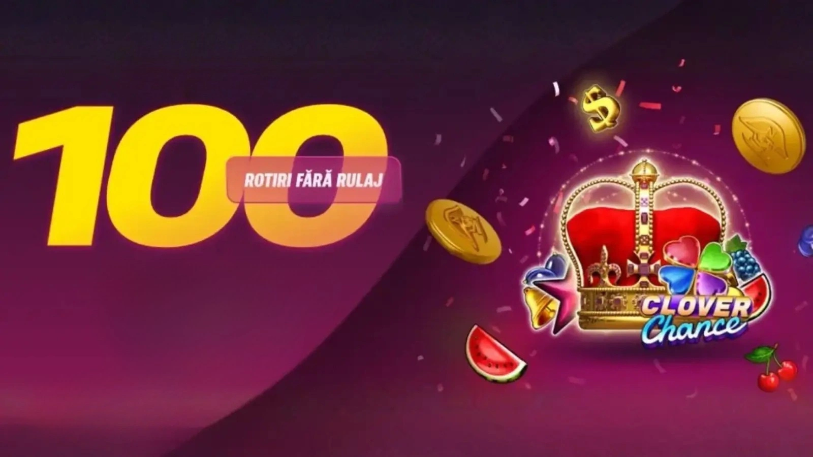 100 Rotiri Gratuite Fără Rulaj la Shining Crown Clover Chance