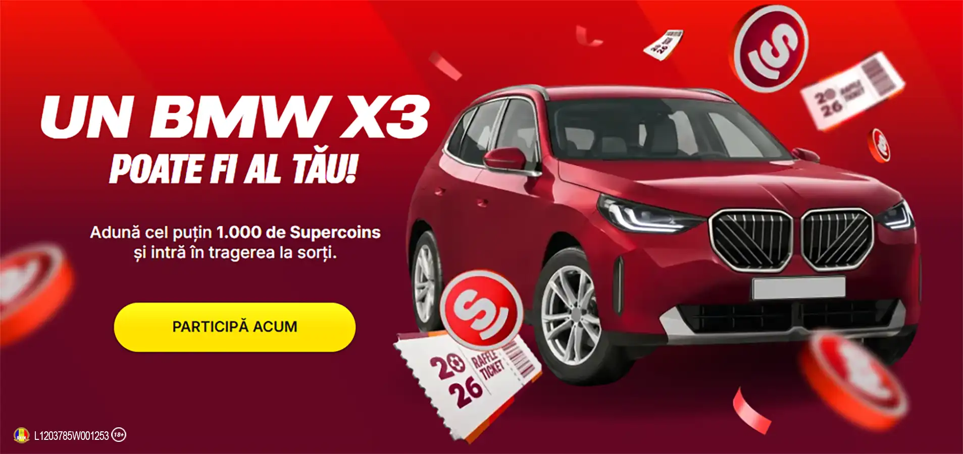 Adună Supercoins și poți câștiga un BMW X3 la Superbet