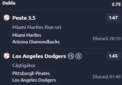 Biletul zilei baseball 12.06.2026