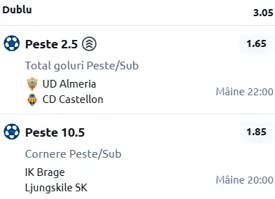 Biletul zilei fotbal 09.06.2026
