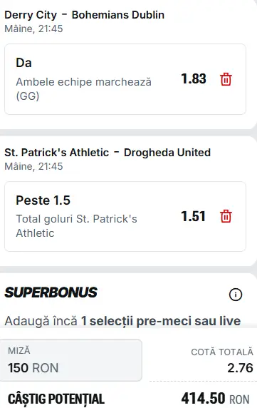 Biletul zilei fotbal 12.06.2026