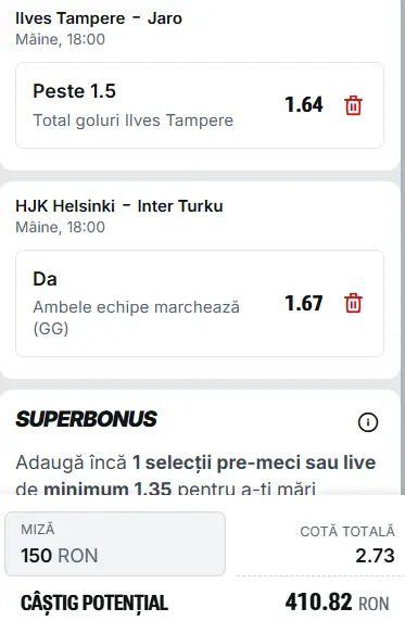 Biletul zilei fotbal 17.06.2026