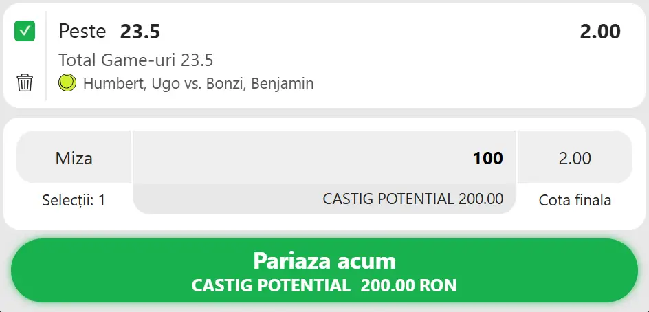 Cota 2 ATP Hertogenbosch la WinBet ne putem aștepta la o partidă care-și va afla deznodământul în set decisiv