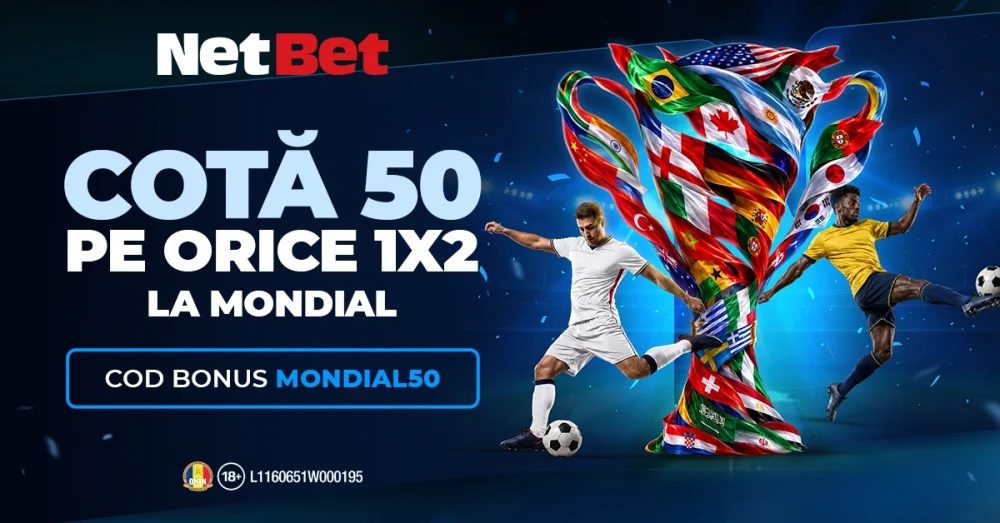 Cota 50 la orice pariu 1X2 pe Mondial