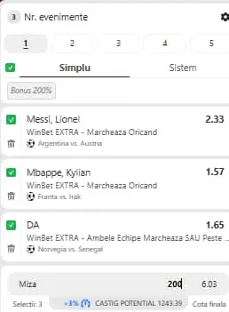 Biletul Zilei Winbet 22.06.2026