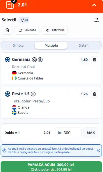 Cota 2 la Cupa Mondială 20.06.2026