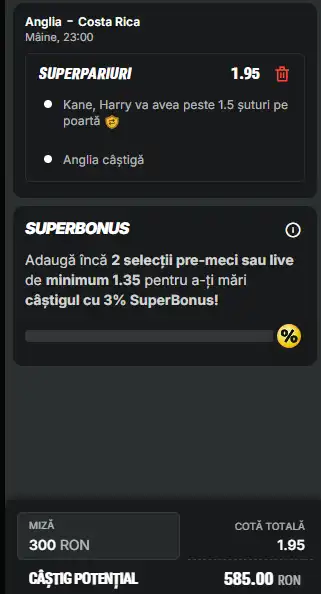 Cota 2 la Superbet 10.06.2026
